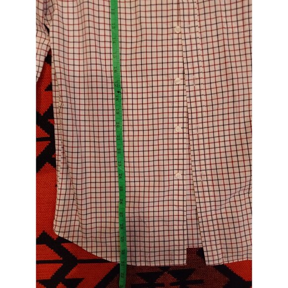 J Crew Men's Slim Cotton Buttondown Red, Bue, White Box Design. Size Large - Picture 5 of 12